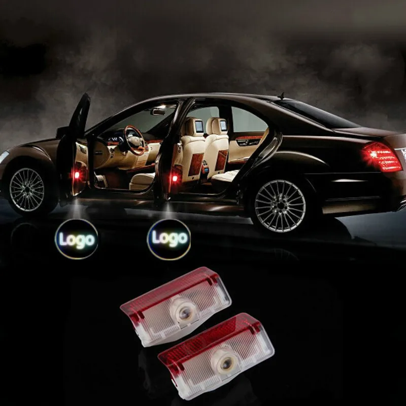 Светодиодный фонарь без дрели для двери автомобиля с логотипом Ghost Shadow E B C ML GL GLA