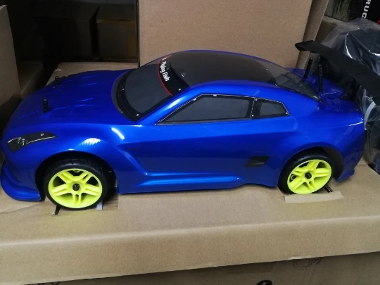 BLUE HSP 94102 Радиоуправляемая машина 4wd 1:10 на дороге, туристическая гоночная двухскоростная дрифтерная машина, игрушки 4x4 Nitro газовая мощная высокоскоростная машинка с дистанционным управлением - Цвет: BLUE
