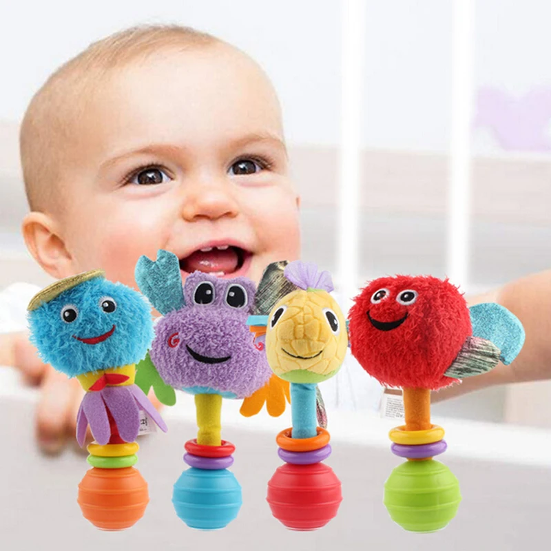 

New Design Baby Rattle Toys Animal Hand Bells Plush Baby Toy High Quality Newbron Gift Animal Style kids toys