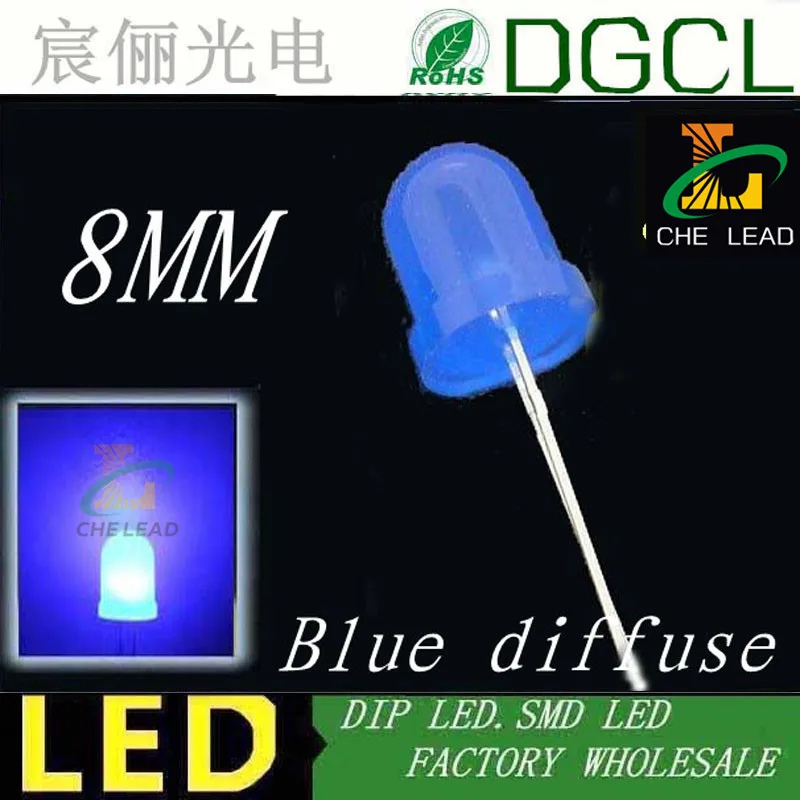 (CE & Rosh) Красный рассеянный 8 мм фотоиндикатор 2 0 в 15 20 мА 100 шт. Бесплатная