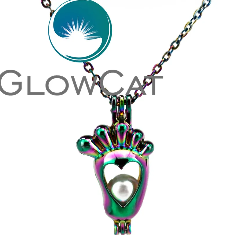 GLOWCAT CC10 радужные цвета детские бусины для ног клетка кулон эфирное масло диффузор