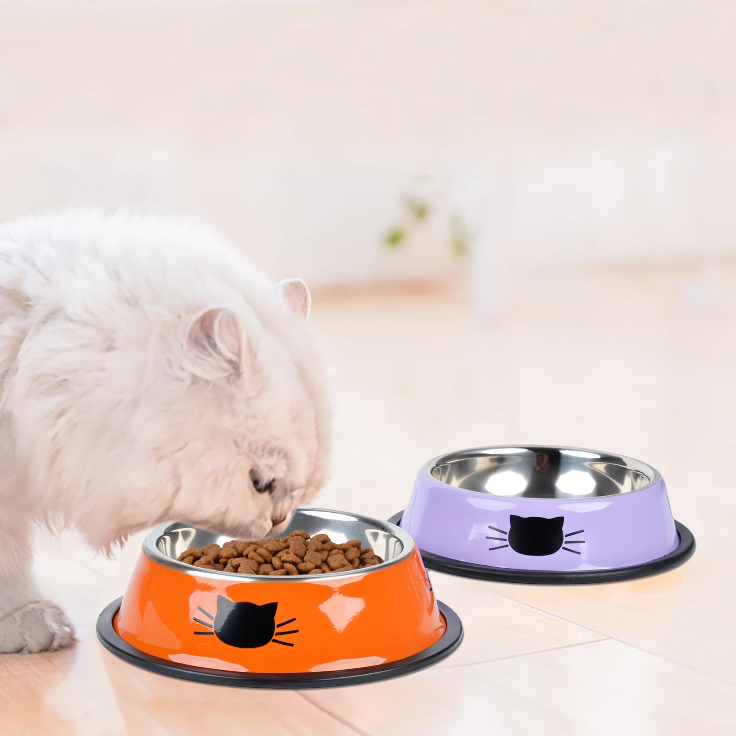 Продукт для домашних животных, миска для собак и кошек из нержавеющей стали, противоскользящая миска для домашних животных, кошек, кормов, миски для кормления домашних животных, инструмент, товары для кормления домашних животных
