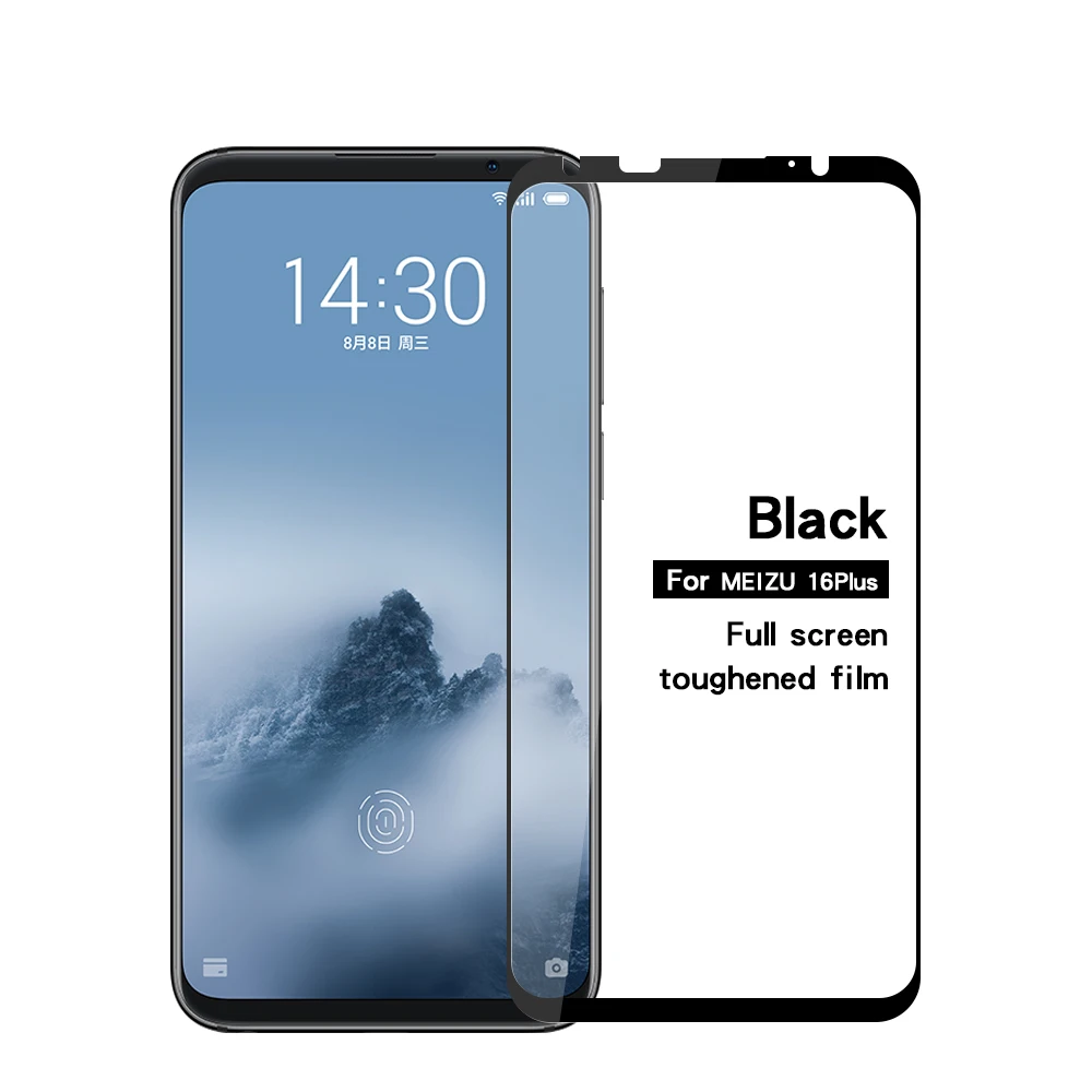Черный Для Meizu 16 th pro закаленное стекло MOFI полное покрытие экрана закаленное стекло для Meizu 16 th pro Защитная пленка для экрана - Цвет: Черный