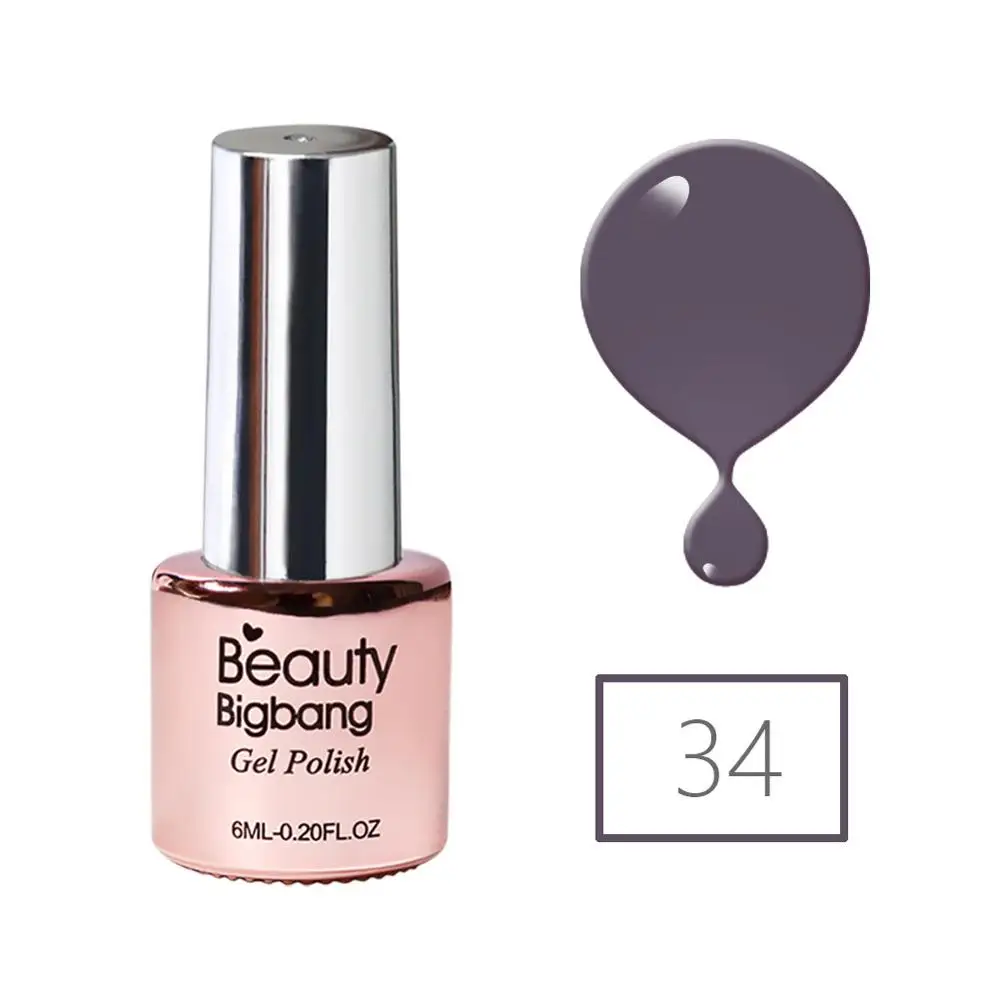34 BeautyBigBang 6 мл 36 цветов замачивается сверху гель для ногтей УФ поли гель лак для маникюра эмаль полигель гель лак для верхнего покрытия мате ногтей - Цвет: 34