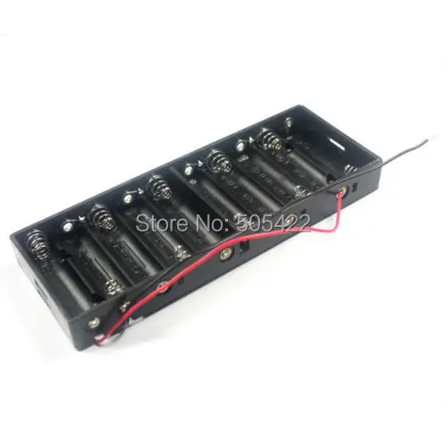 DHL доставка батарея держатель 10 Размер AA R6 сотовый Чехол 15V DC блок питания с