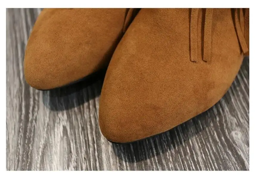 2016 новинка круглая голова цю дон толщиной с женской обуви матовое кисточка