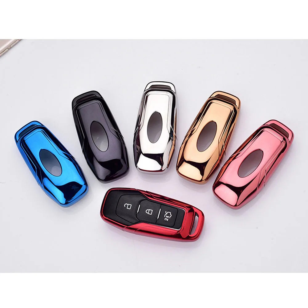 Car-Styling TPU Car Smart Remote Key Case Automobile Protective Skin Shell Cover For Ford Edge Mondeo Mustang Keys | Автомобили и