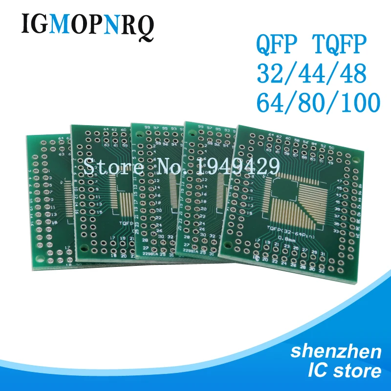 5 шт. FQFP TQFP 32 44 64 80 100 LQFP для DIP плата передачи адаптер платы новый | Электронные