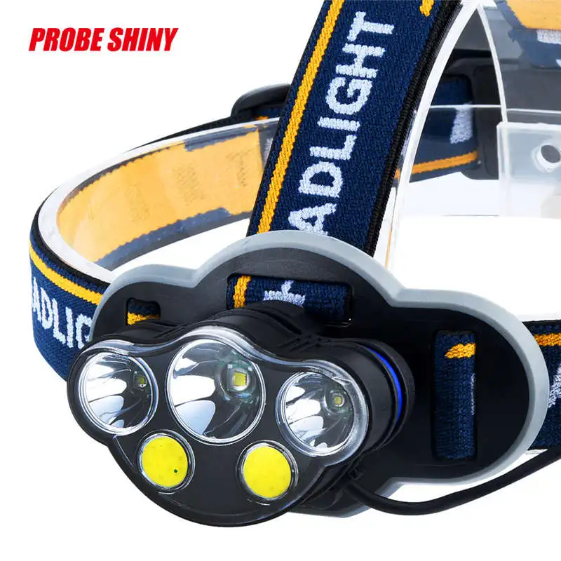 3x XM L T6 LED + 2xCOB индукционный перезаряжаемый фонарик t6 мощный светодиодный 18650