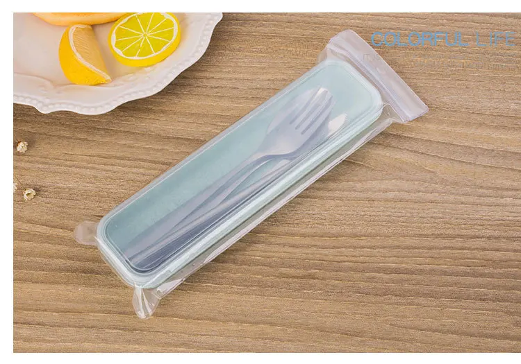 2 комплекта (8 шт.) портативная уличная посуда из нержавеющей стали набор столовых