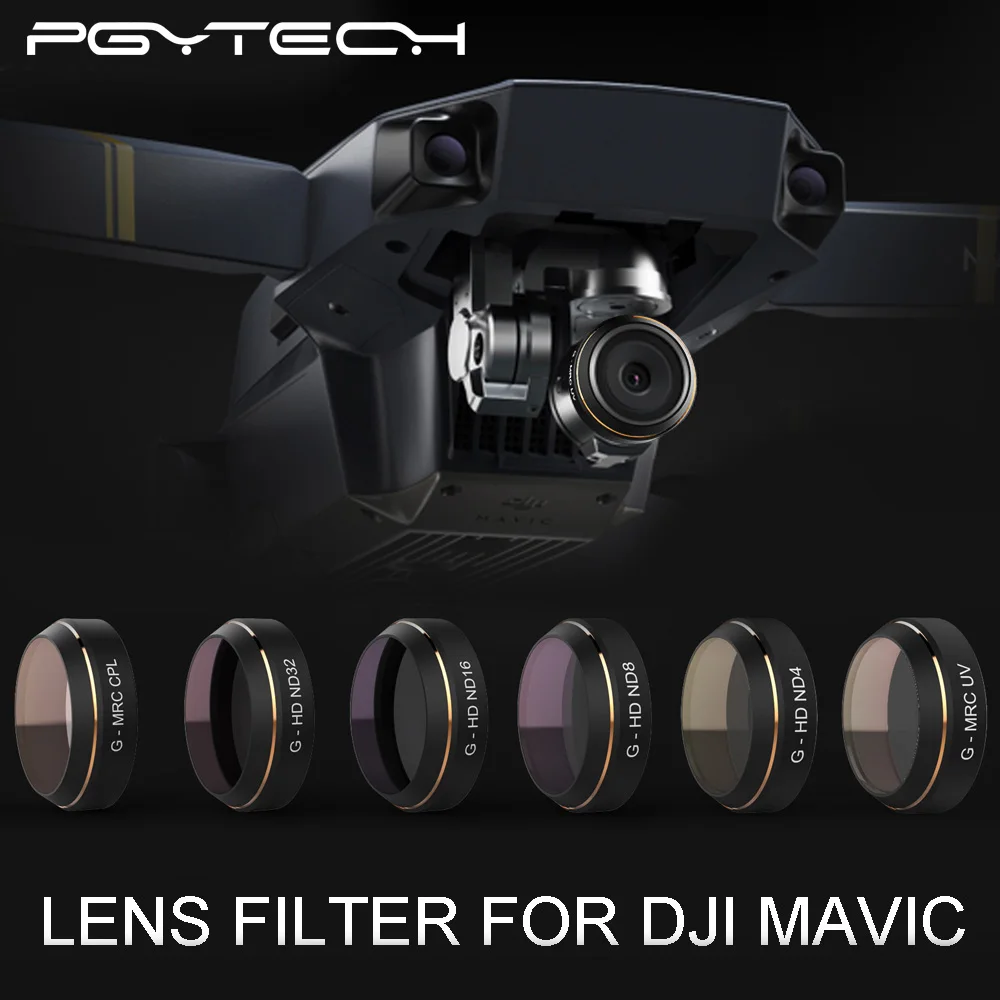 PGY G UV ND4 ND8 ND16 ND64 CPL HD фильтры для объектива Gimbal аксессуары DJI MAVIC Pro Дрон