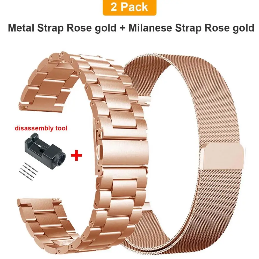 22 мм металлический браслет из нержавеющей стали Миланская петля для Samsung Galaxy Watch 46