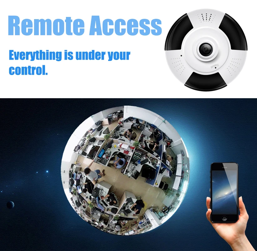 Беспроводная панорамная IP камера Lintratek 1080P Wi Fi 360 градусов|Камеры видеонаблюдения|