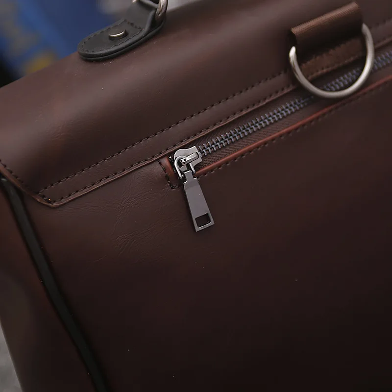 Pacgoth корейский стиль человека большой хранения искусственная кожа breifcases Мода