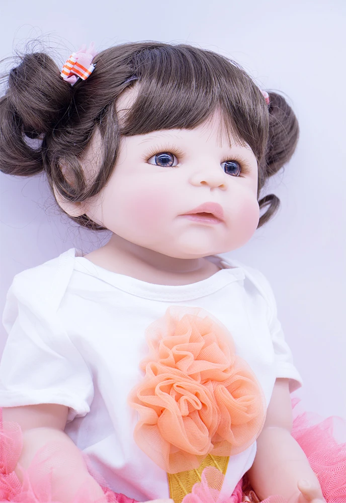 22 дюймов Bebes Кукла Reborn Girl полностью силиконовая виниловая reborn baby куклы