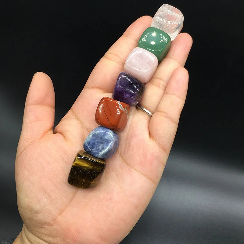 Ретро 7 Chakra бусины Гадкий камень реики исцеления баланс энергии самородки Сырые