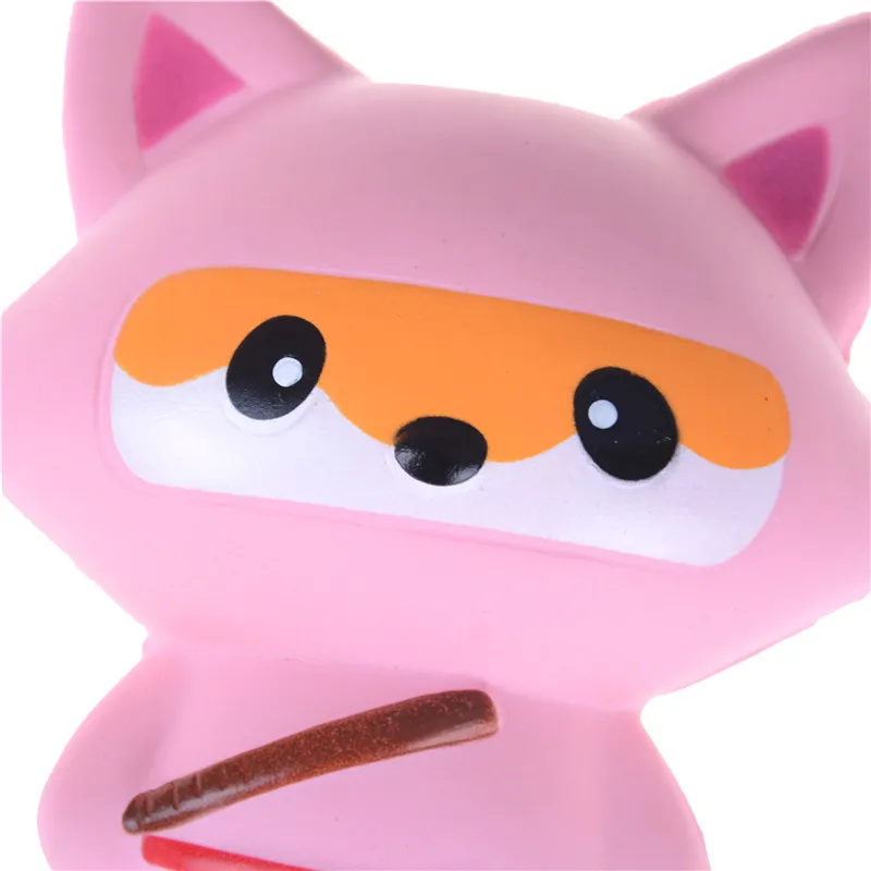 Милый Сжимаемый ниндзя панда/медведь/лиса 13 5 см Kawaii розовый животный хлеб мягкие