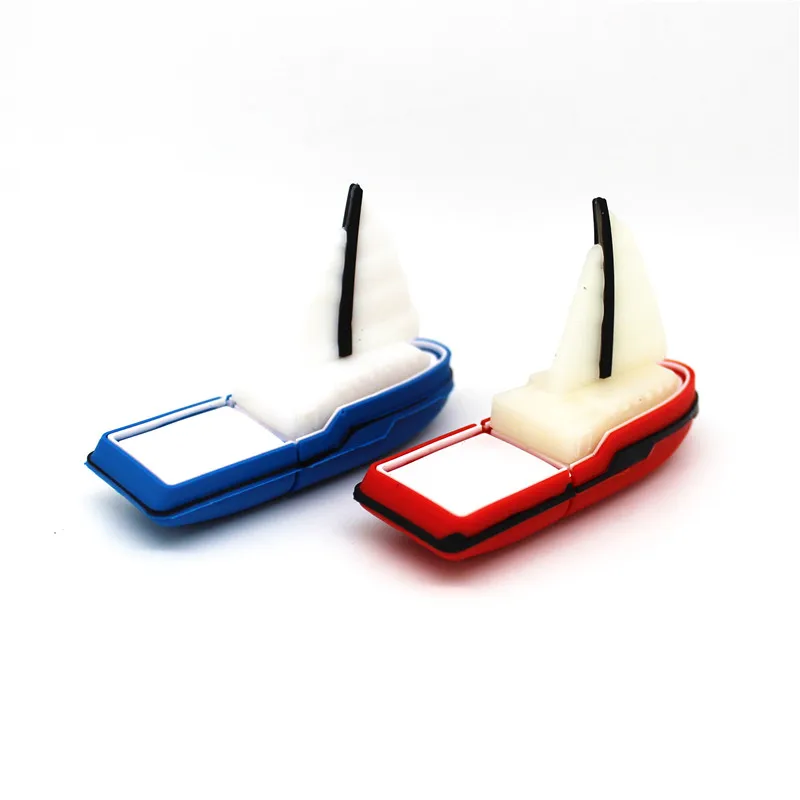 Новый PenDrive Мультфильм синий/красный Парусник модель лодки 4G 8G 16G корабль мини