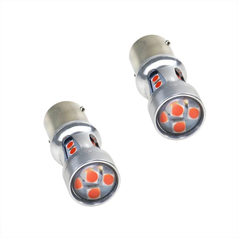 2 шт. светодиодный 1156 P21W BA15S BAU15S PY21W 1157 BAY15D Canbus автомобильные лампы 1800Lm обратный светильник 18 светодиодный 3030SMD для автомобиля, грузовика, 12V 24V