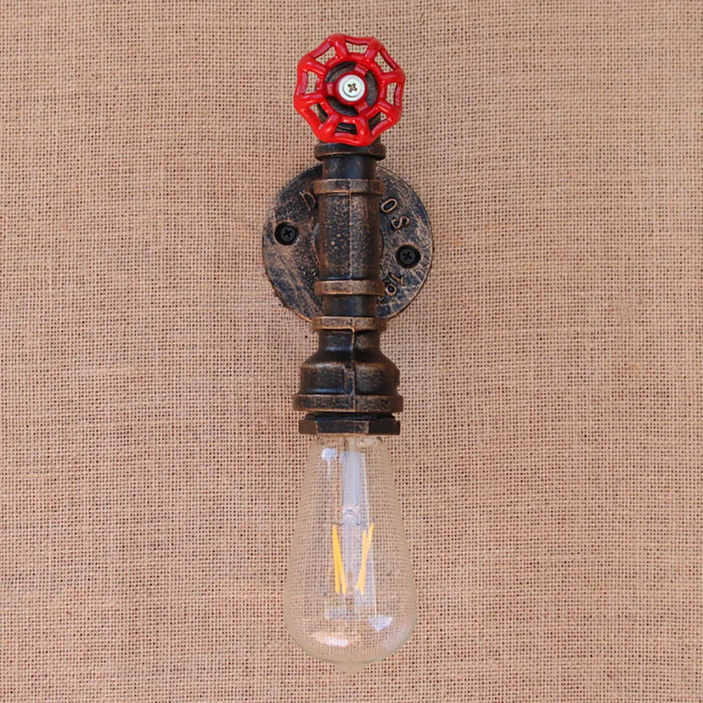 Чердак Ретро Железный водопровод винтажный настенный светильник с