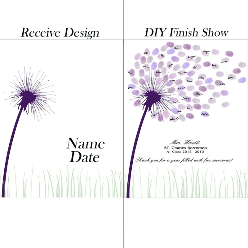 Свадебная Гостевая книга отпечатков пальцев живопись Причастие Baby Shower вечерние