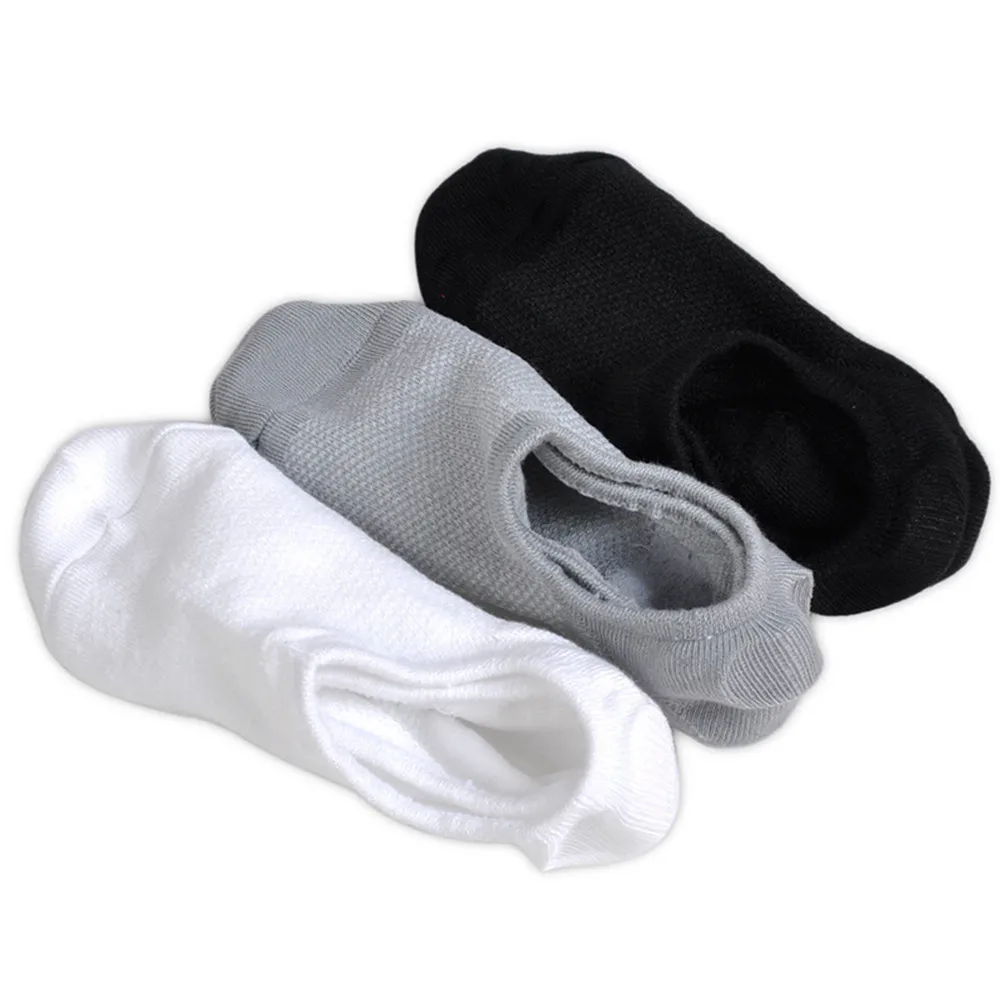 

1 Pairs Men Casual Cotton Loafer Boat Non-Slip Invisible Low Tube No Show Socks