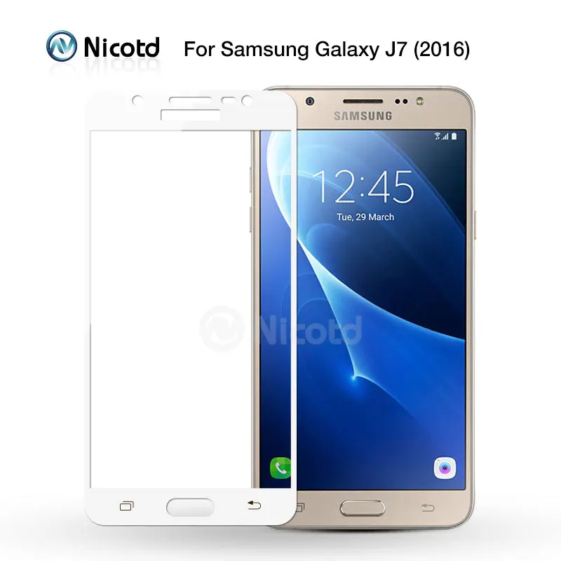 Никотд полное покрытие из закаленного стекла для samsung Galaxy J7 J710F J710FN J710M J710MN J7108 5," Противоударная Защитная пленка для экрана