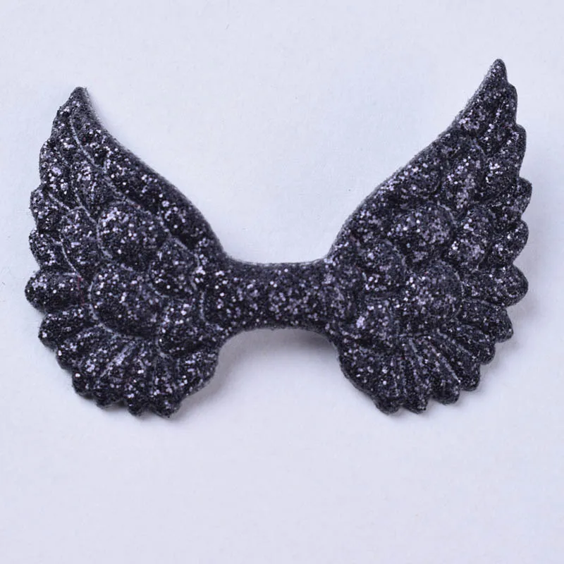 50 шт./лот мини Крылья Ангела блеск войлок для детей с бантом головные повязки для волос для детей на день рождения Праздничный резинки для волос для девочек, женские аксессуары для волос