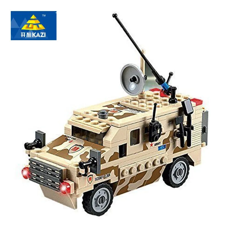 KAZI модели строительные игрушки совместимые с K84024 219 шт. танковые блоки хобби для