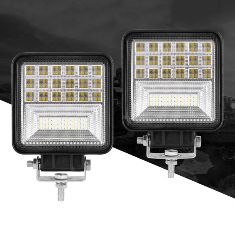 

Off-road Car Lights DC 9-30V 2Pcs 45-LED Lamp 126W Car Boat Replacement