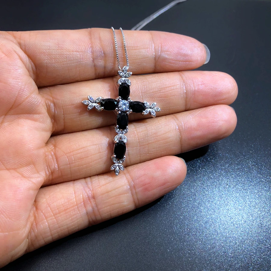 Подвеска крестообразной формы с фианитом Женская Модная бижутерия в подарок