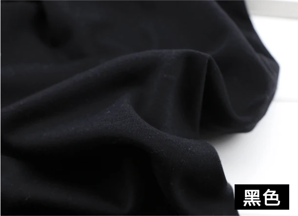 Black 40s хлопок Двусторонняя трикотажная футболка ткань для детской одежды без флуоресцентного агента - Цвет: Black