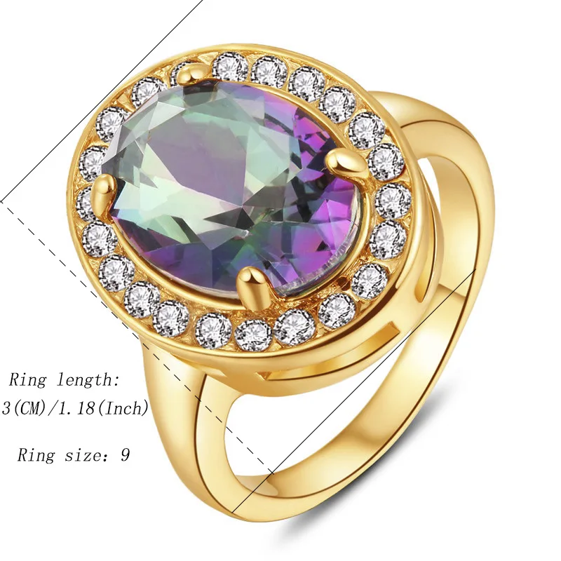 Новинка 2019 модное кольцо 18K с фианитом AAA украшение Очаровательное для тела