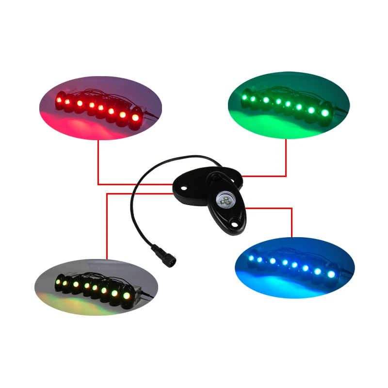 Набор неоновых светодиодных огней RGB 12 В с 8 штативами для грузовиков автомобилей