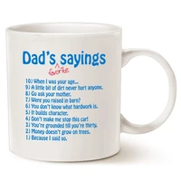 funny dads favorite sayings coffee mug christmas gifts funny dadisms written in a top ten list best birthday and holiday gifts