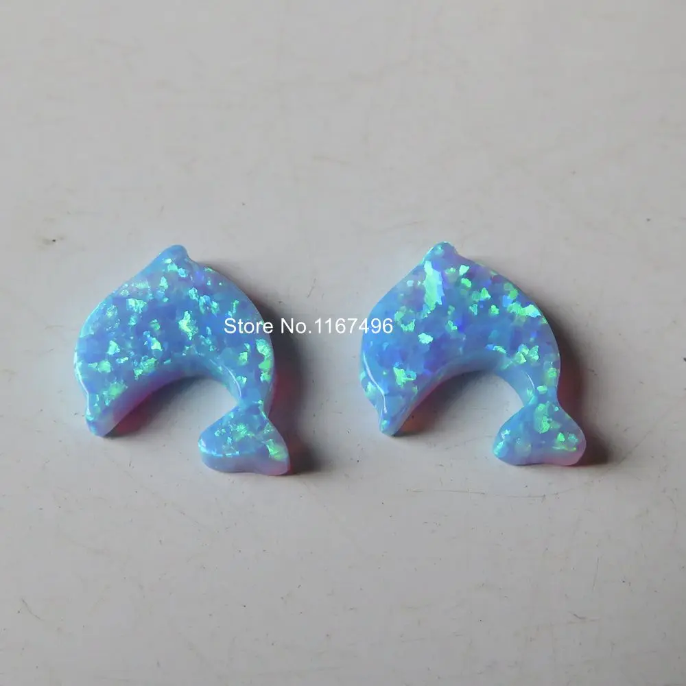 

20pcs/ lot op06 Hot Sale Synthetic Dolphin Opal Stone Drilled Dolphin Opal for Necklace & Pendant