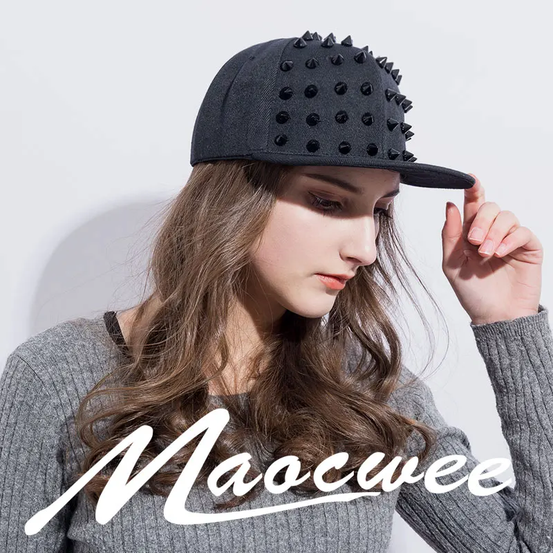 Унисекс панк шляпа с рисунком ежа личность Джаз Snapback шип шипованные заклепки Шипованные бейсбольная кепка для хип-хоп Рок танец бонс папа шляпы