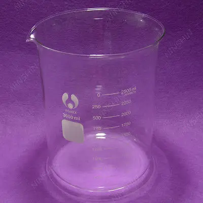 3000mL Glass Beaker Low Form Quality Item Lab Glassware | Канцтовары для офиса и дома