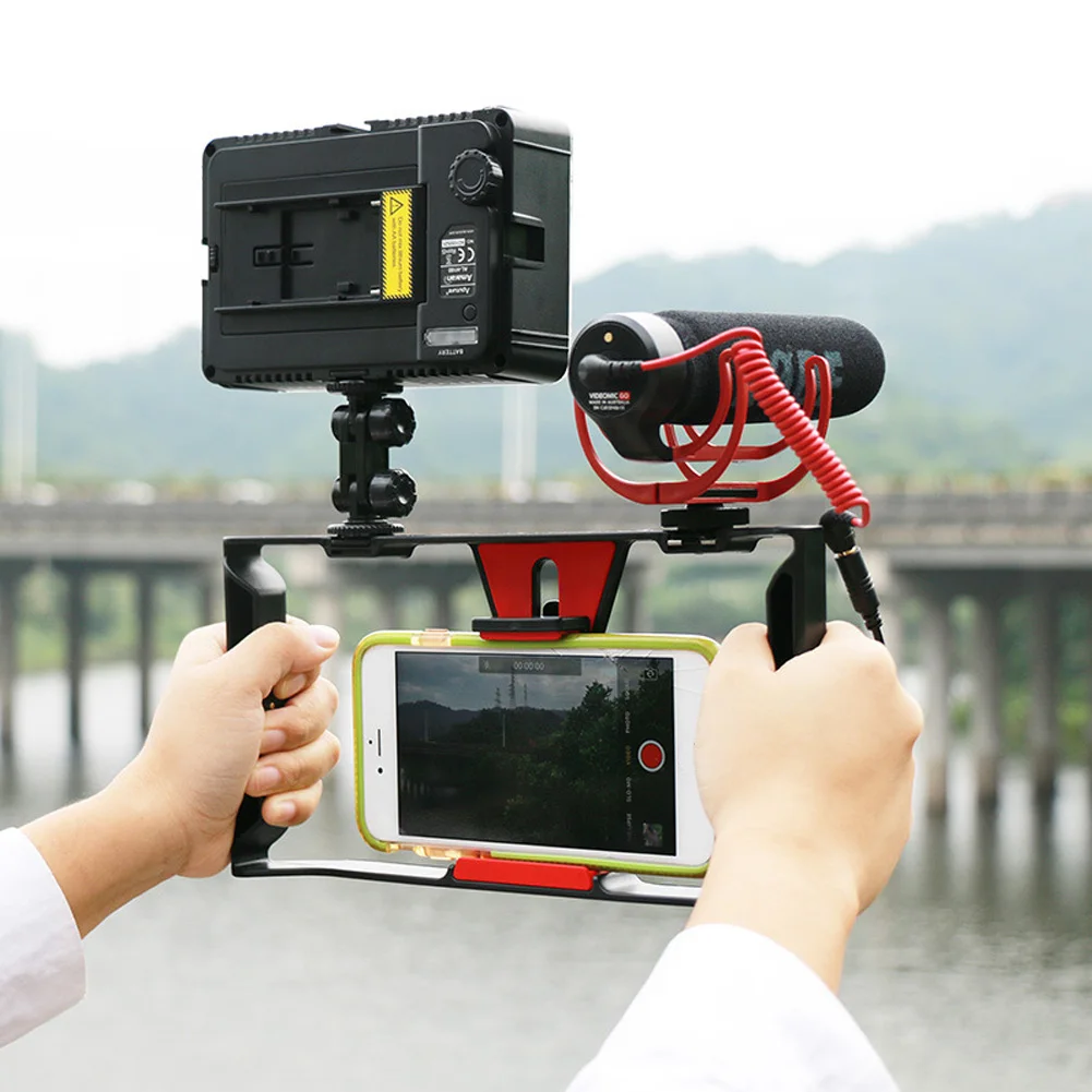 Рукоятка камеры штатив держатель телефона Видеограф Filmmaking Чехол ручной