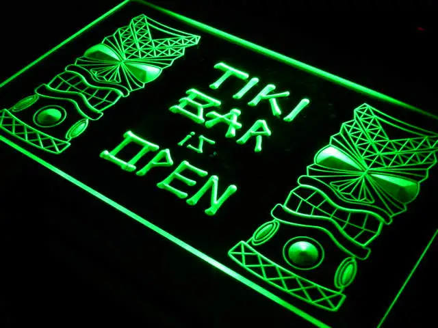 I573 Tiki Bar открытая маска Дисплей NR светодиодные неосветодиодный световые