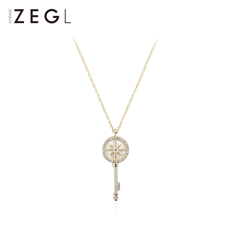 Женское Ожерелье-брелок ZEGL длинная цепь для ключей | Украшения и аксессуары