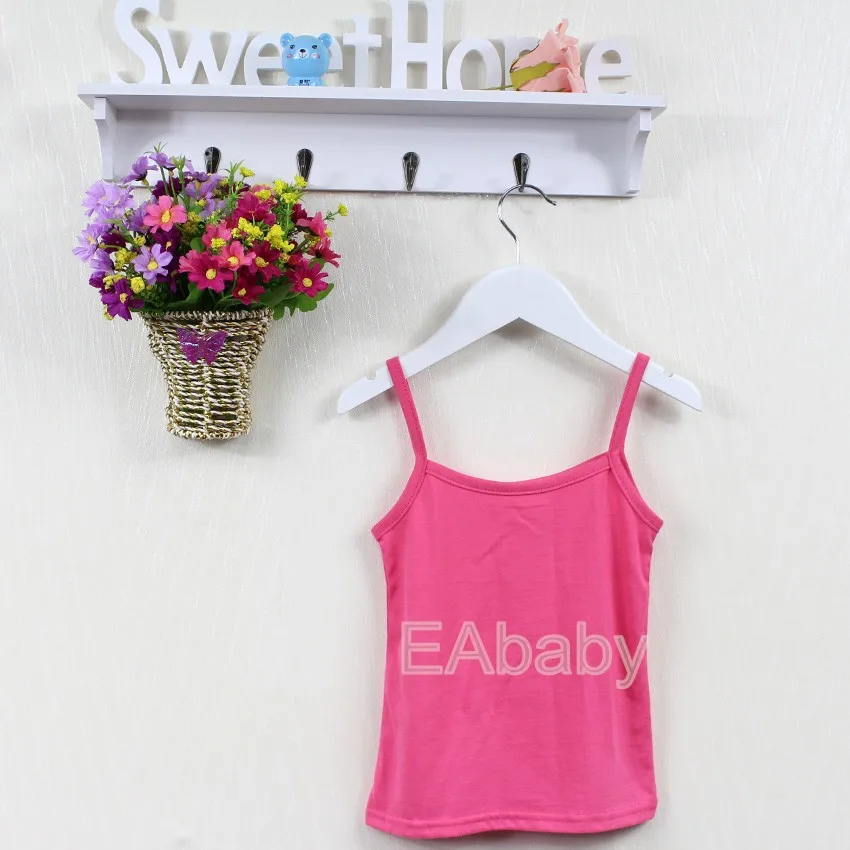 E Hot pink 1 предмет; Розничная ; Новинка; модные летние майки ярких цветов с цветочным рисунком; дизайнерская жилетка для девочек; camisoles; Верхняя одежда; CX - Цвет: E Hot pink
