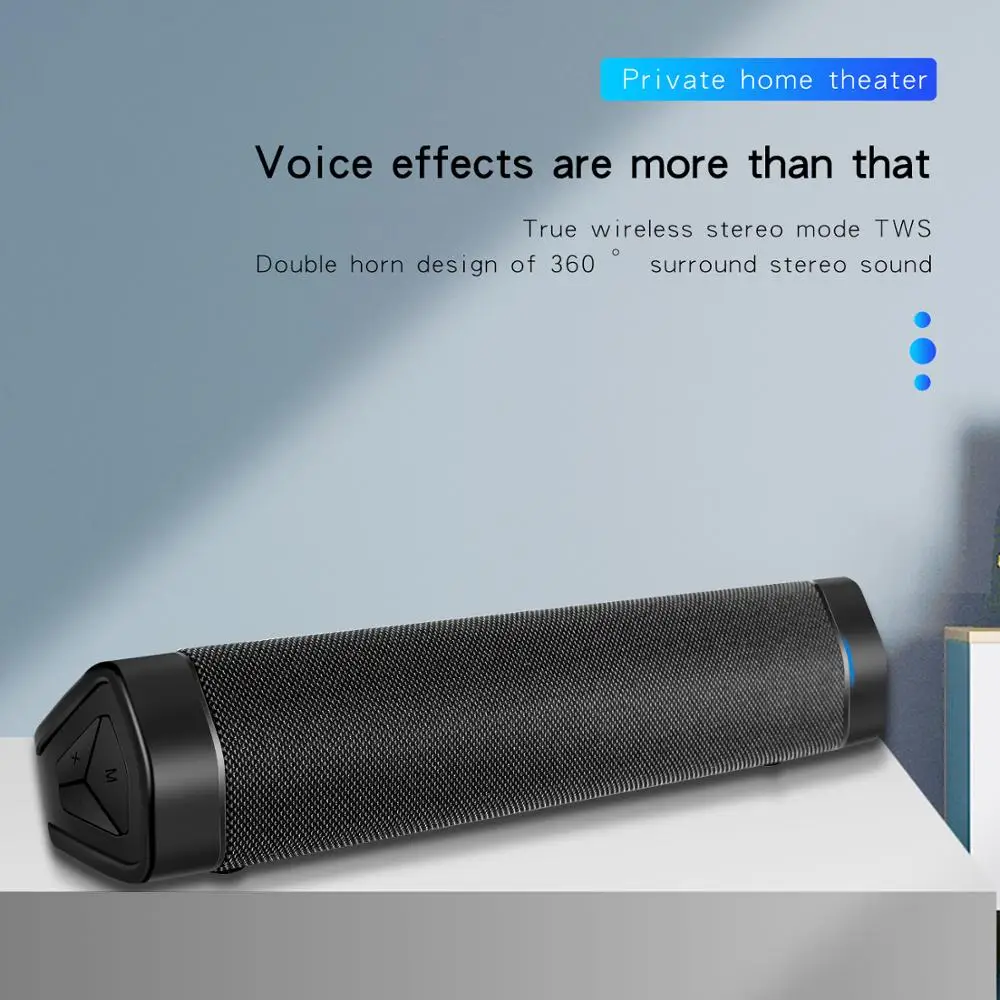 Беспроводная bluetooth колонка S9 Водонепроницаемая настольная звуковая