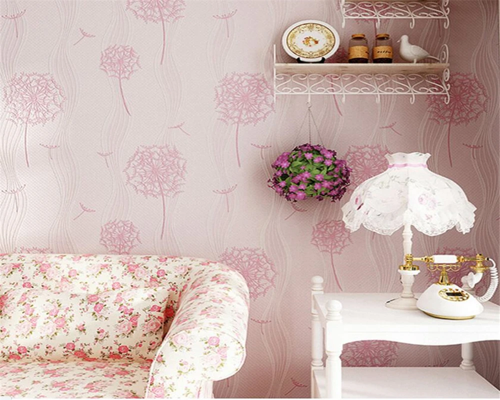 Beibehang Home decoration wallpaper modern fashion 3d living room bedroom dandelion children roll | Обустройство дома