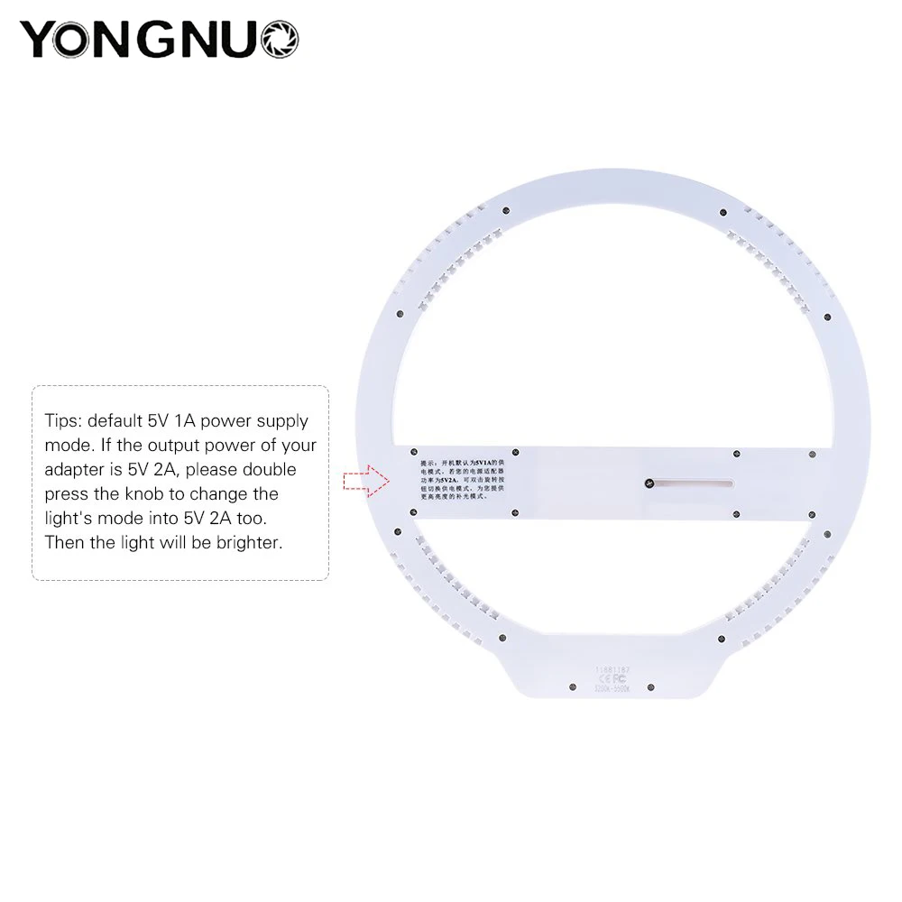 YONGNUO YN128 селфи кольцо свет камера фото студия телефон 128 светодиодный кольцевой 3200