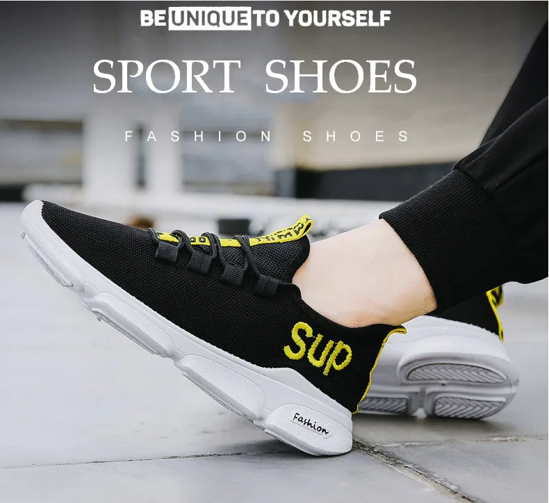 2019 new men's singles shoes trend fashion casual comfortable Korean version of breathable running | Обувь
