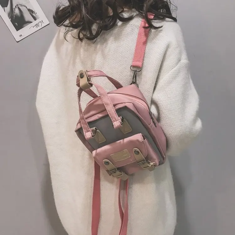 Простые мини-рюкзаки для женщин школьные ранцы в Корейском стиле милые