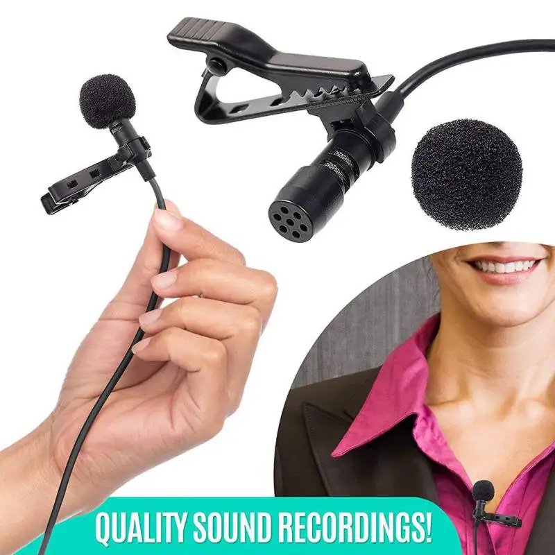 Lavalier Проводные микрофоны для iPhone Samsung Mic Hands-free конденсаторный микрофон смартфона