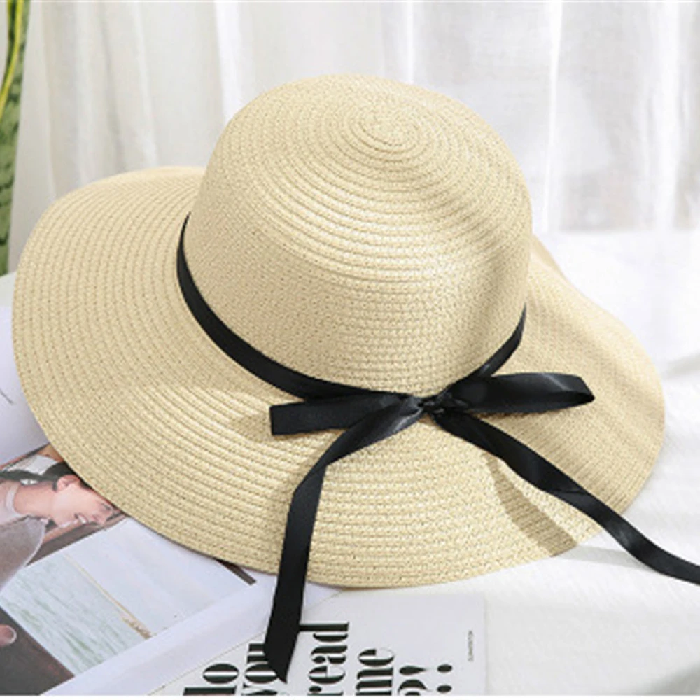 Летняя соломенная шляпа с широкими полями хлопковые шляпы модная Солнцезащитная