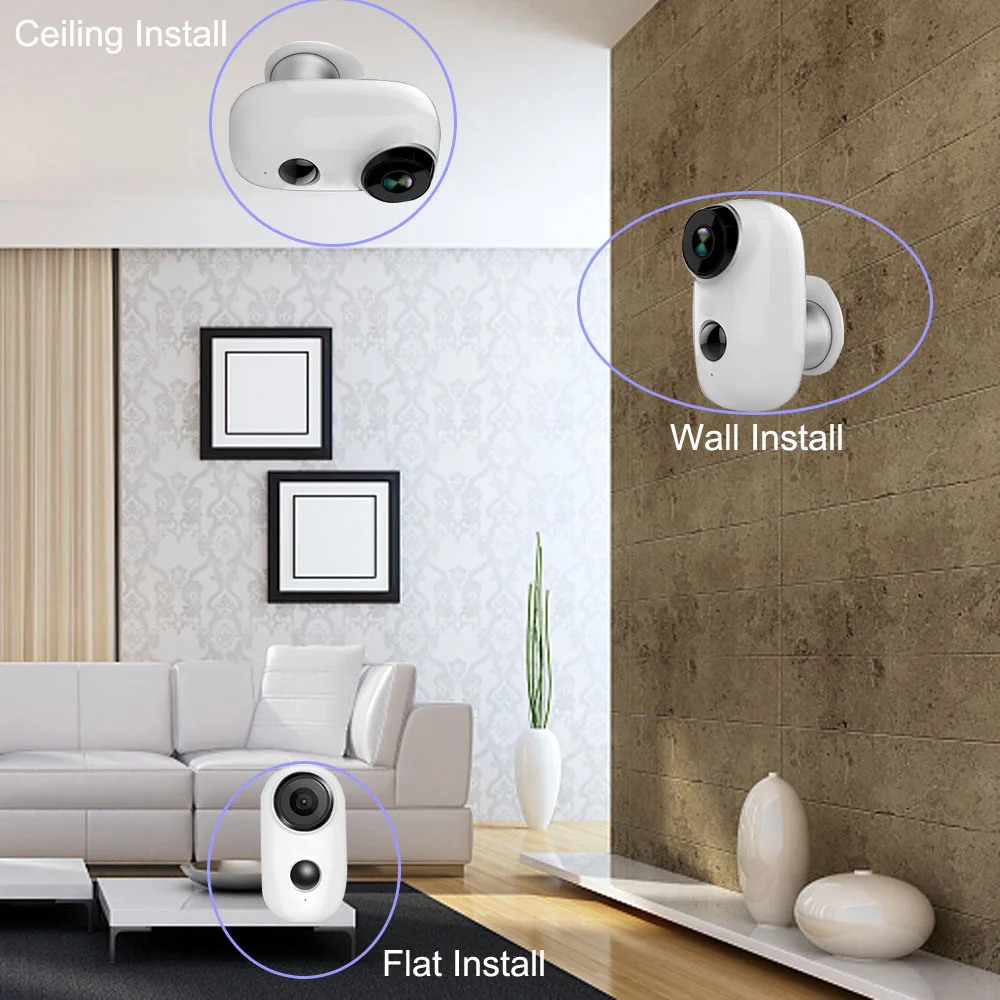 IP Wi-Fi камера с солнечной панелью для улицы с защитой от атмосферных воздействий 1080P Беспроводная перезаряжаемая батарея домашняя камера безопасности wifi PIR Motion